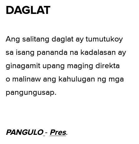 pangulo abbreviation|PANGULO (Tagalog).